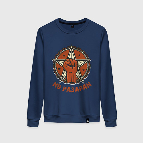 Женский свитшот No Pasaran / Тёмно-синий – фото 1