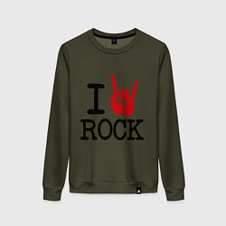 Женский свитшот I love rock