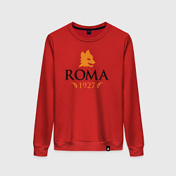 Свитшот хлопковый женский AS Roma 1927, цвет: красный