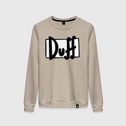 Свитшот хлопковый женский Duff, цвет: миндальный
