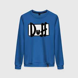 Свитшот хлопковый женский Duff, цвет: синий