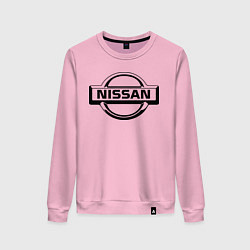 Свитшот хлопковый женский Nissan club, цвет: светло-розовый