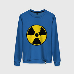 Свитшот хлопковый женский Радиоактивность, цвет: синий
