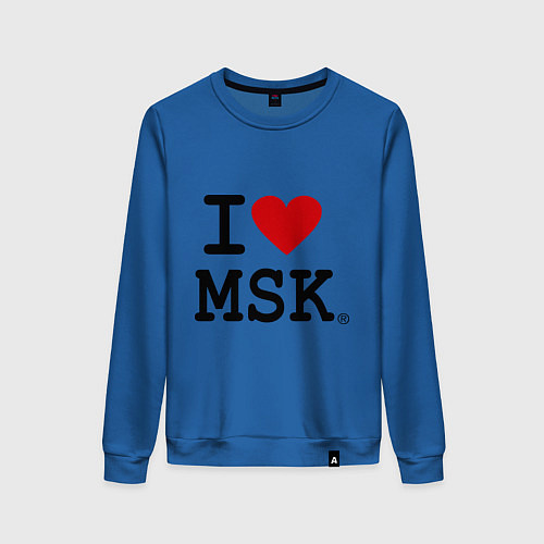 Женский свитшот I love MSK / Синий – фото 1