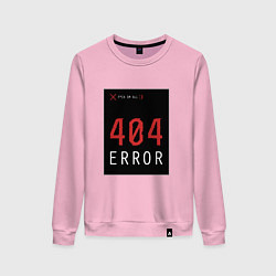 Свитшот хлопковый женский 404 Error, цвет: светло-розовый