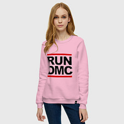 Свитшот хлопковый женский Run DMC, цвет: светло-розовый — фото 2
