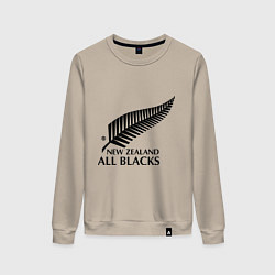 Свитшот хлопковый женский New Zeland: All blacks, цвет: миндальный