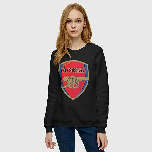 Женский свитшот Arsenal FC / Черный – фото 3