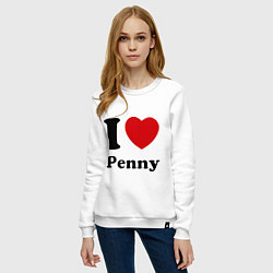 Свитшот хлопковый женский I Love Penny, цвет: белый — фото 2