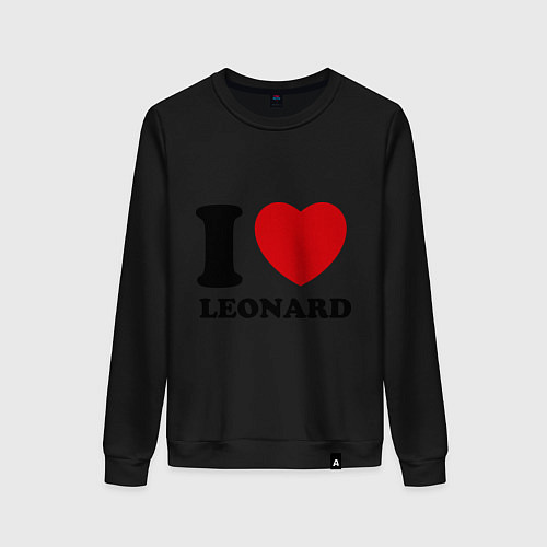 Женский свитшот I Love Leonard / Черный – фото 1