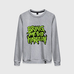 Свитшот хлопковый женский Bring me the horizon, цвет: меланж