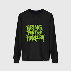 Свитшот хлопковый женский Bring me the horizon, цвет: черный