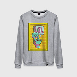 Свитшот хлопковый женский Сортирный юмор, цвет: меланж