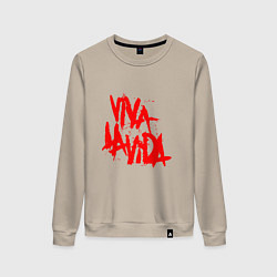 Свитшот хлопковый женский Viva La Vida, цвет: миндальный