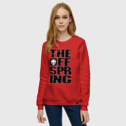 Свитшот хлопковый женский The Offspring, цвет: красный — фото 2