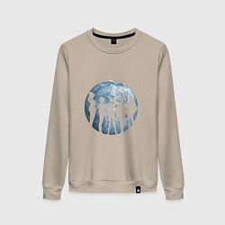 Свитшот хлопковый женский Войны в матросках, цвет: миндальный