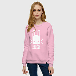 Свитшот хлопковый женский Destiny Rabbit, цвет: светло-розовый — фото 2