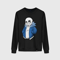 Свитшот хлопковый женский Sans, цвет: черный