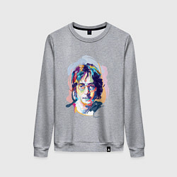 Свитшот хлопковый женский John Lennon: Art, цвет: меланж