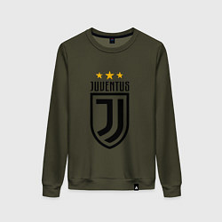 Свитшот хлопковый женский Juventus FC: 3 stars, цвет: хаки