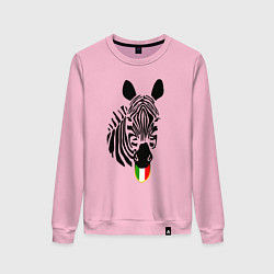 Свитшот хлопковый женский Juventus Zebra, цвет: светло-розовый