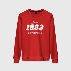 Свитшот хлопковый женский Limited Edition 1983, цвет: красный