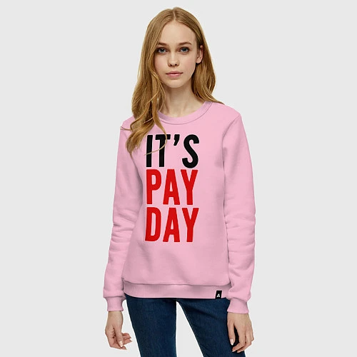 Женский свитшот It's pay day / Светло-розовый – фото 3