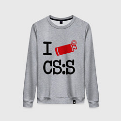 Женский свитшот I love CS:S