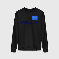 Свитшот хлопковый женский Сборная Швеции: 10 номер, цвет: черный