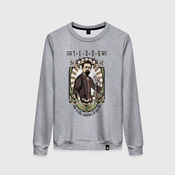 Свитшот хлопковый женский Антон Павлович Чехов, цвет: меланж