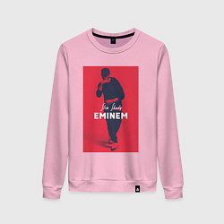 Свитшот хлопковый женский Slim Shady: Eminem, цвет: светло-розовый