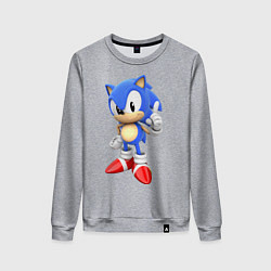 Свитшот хлопковый женский Classic Sonic, цвет: меланж