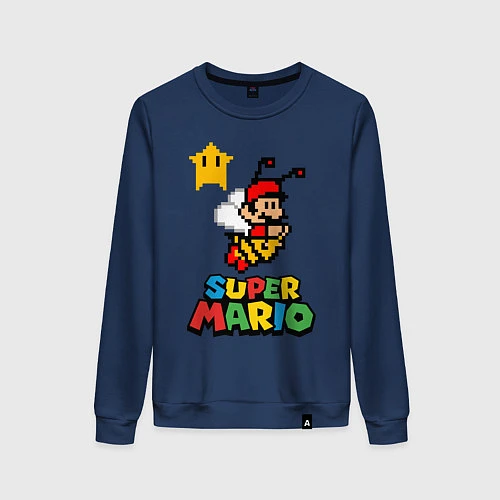 Женский свитшот Bee Super Mario / Тёмно-синий – фото 1