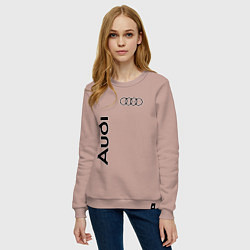 Свитшот хлопковый женский Audi Style, цвет: пыльно-розовый — фото 2