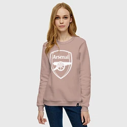 Свитшот хлопковый женский FC Arsenal, цвет: пыльно-розовый — фото 2