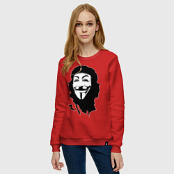 Свитшот хлопковый женский Vendetta Chegevara, цвет: красный — фото 2