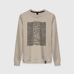 Свитшот хлопковый женский Unknown Pleasures, цвет: миндальный