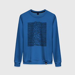 Свитшот хлопковый женский Unknown Pleasures, цвет: синий