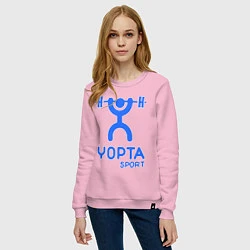 Свитшот хлопковый женский Yopta Sport, цвет: светло-розовый — фото 2