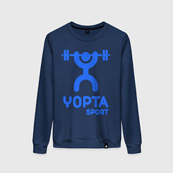 Свитшот хлопковый женский Yopta Sport, цвет: тёмно-синий