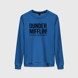 Свитшот хлопковый женский Dunder Mifflin, цвет: синий