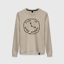 Свитшот хлопковый женский Respek Wahmen PewDiePie, цвет: миндальный