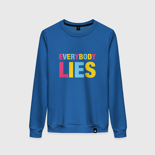 Женский свитшот Everybody Lies / Синий – фото 1