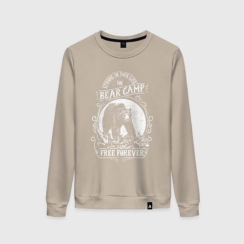Женский свитшот Bear Camp Free Forever / Миндальный – фото 1