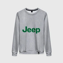 Свитшот хлопковый женский Logo Jeep, цвет: меланж