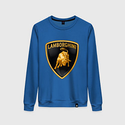 Свитшот хлопковый женский Lamborghini logo, цвет: синий