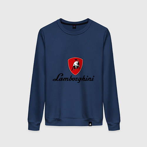 Женский свитшот Logo lamborghini / Тёмно-синий – фото 1