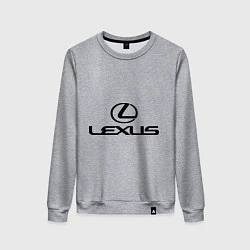 Свитшот хлопковый женский Lexus logo, цвет: меланж