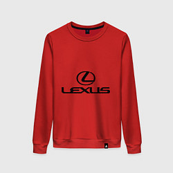 Свитшот хлопковый женский Lexus logo, цвет: красный