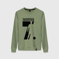 Свитшот хлопковый женский Juventus: Ronaldo 7, цвет: авокадо